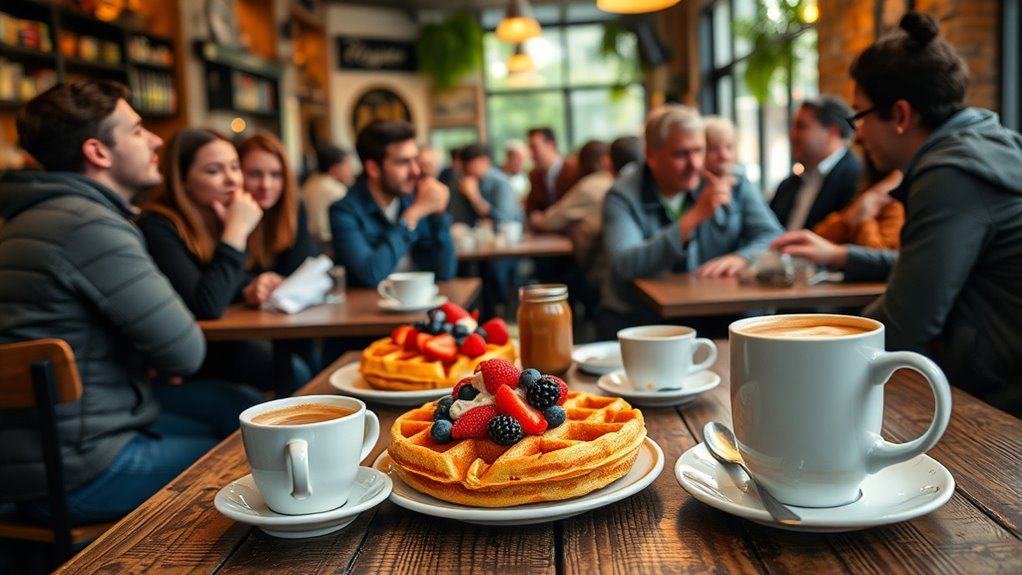 waffles coffee social connection