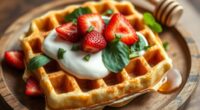 waffles enriched with calcium