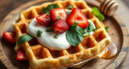 waffles enriched with calcium