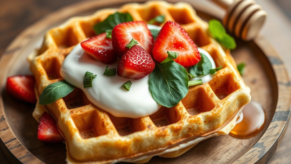 waffles enriched with calcium