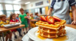 waffles in school lunch