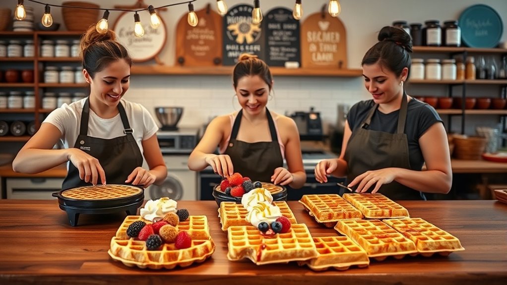 women innovating sustainable waffles