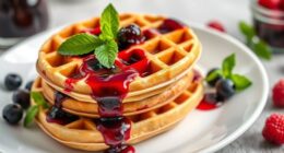 zero sugar healthy waffles
