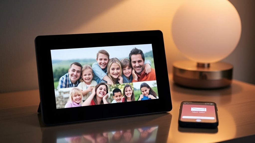 email enabled digital photo frames