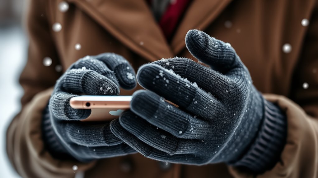 touchscreen gloves material fit weather