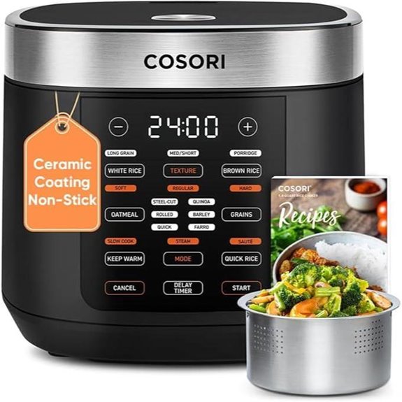 COSORI 10-Cup Rice Cooker with Keep Warm Function