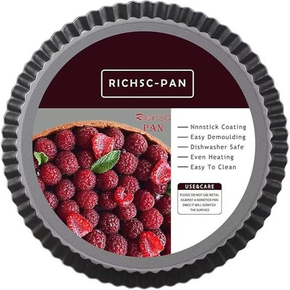 10-Inch Non-Stick Tart Pan with Removable Base
