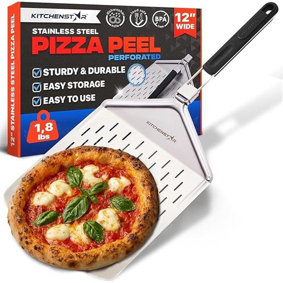 KitchenStar 12-inch Perforated Pizza Peel