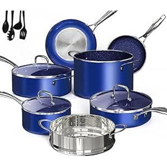 Deluxe DUXANO 14-Piece Ceramic Non-Stick Cookware Set