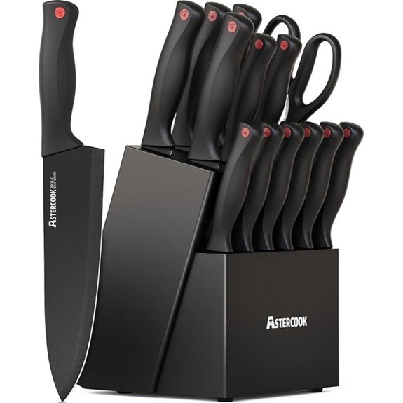 Astercook 15-Piece German Stainless Steel Knife Set