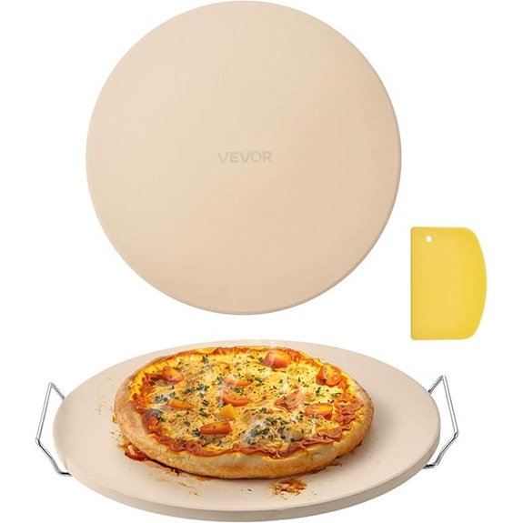VEVOR 16-Inch Pizza Stone with Rack Stand