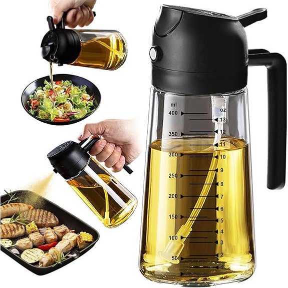 TrendPlain 16oz Glass Olive Oil Sprayer