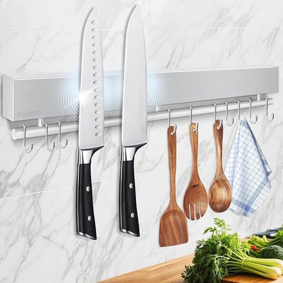 17-Inch Stainless Steel Magnetic Knife Strip Organizer