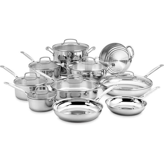 Cuisinart 17-Piece Cookware Set Chef's Classic Steel Collection 77-17N