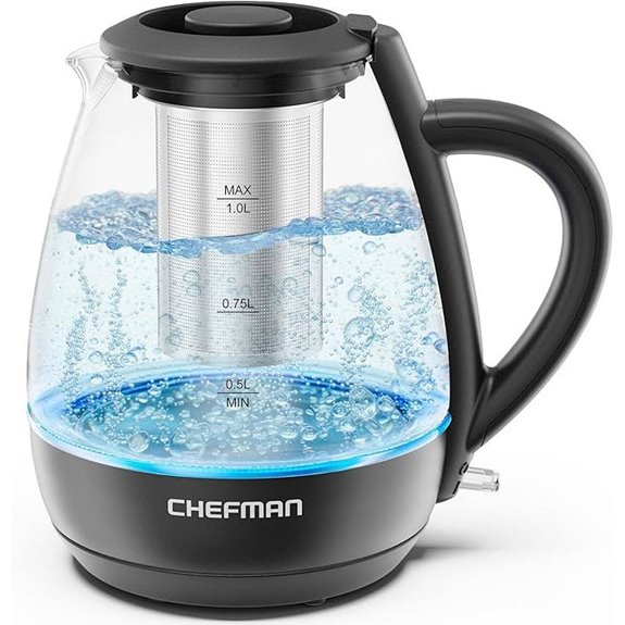 Chefman 1L Electric Kettle with Tea Infuser