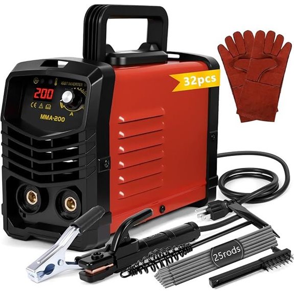 200Amp Arc Welder Kit with Rods and Inverter