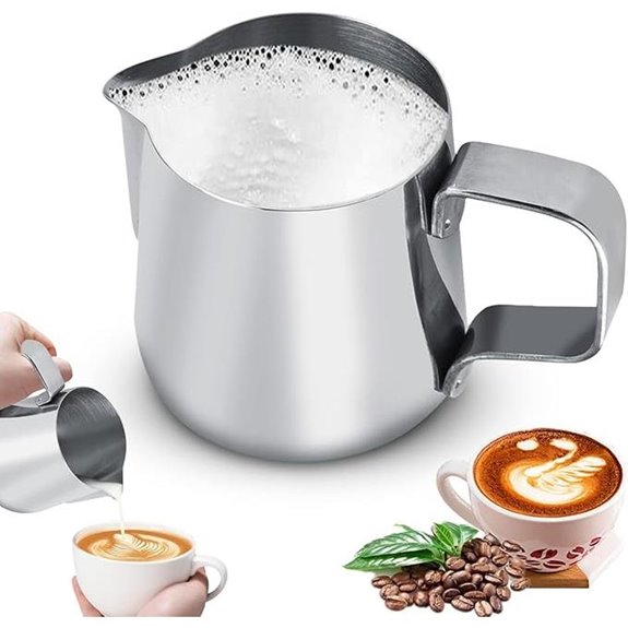 Stainless Steel Milk Frothing Pitcher 200ml