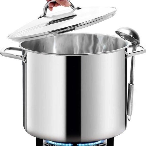 HOMICHEF 20 Quart Commercial Stock Pot with Lid