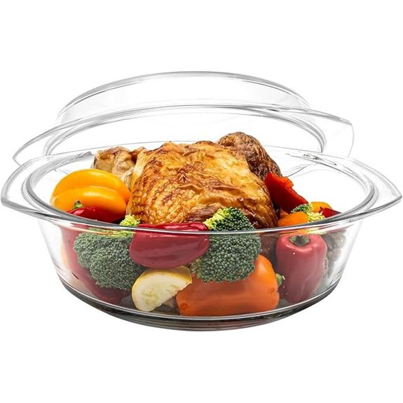 Simax 3.5 Qt Round Glass Casserole with Lid
