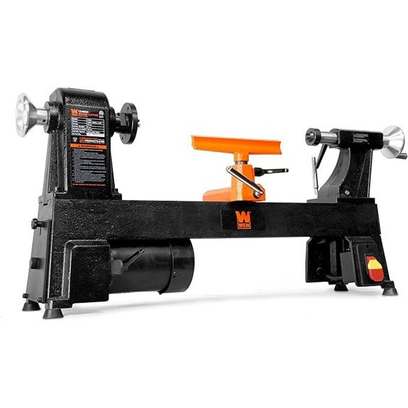WEN LA3424 4.5-Amp 12-Inch by 18-Inch 5-Speed Benchtop Wood Lathe Black