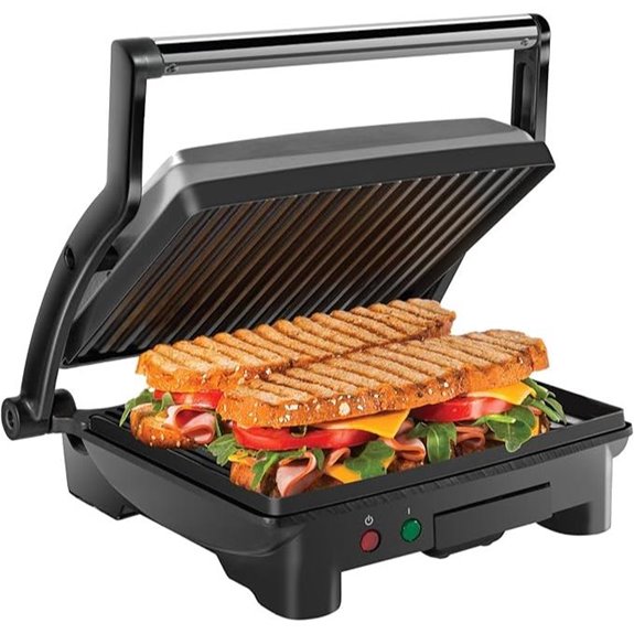 Chefman 4-Slice Panini Press Grill with Removable Drip Tray