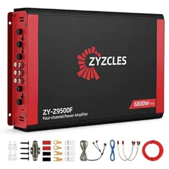 ZYZCLES 6800W 4-Channel Car Amplifier