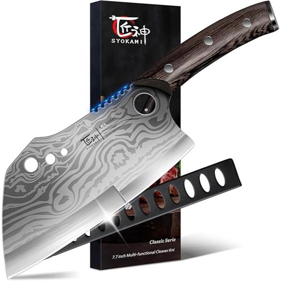 Meat Cleaver Chef Knife with Sheath 7.7 Inch