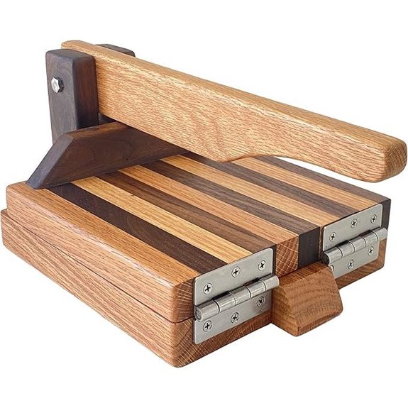8-Inch Oak & Walnut Tortilla Press by Central Coast