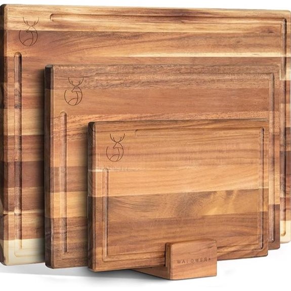 WALDWERK Acacia Wood Cutting Board Set (15.75x12-10 in)