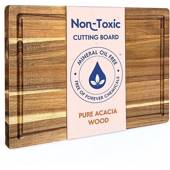 FSC Acacia Wood Cutting Board with Beeswax Finish