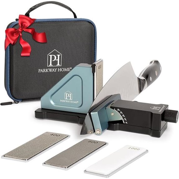 Rolling Knife Sharpener with Adjustable Angles