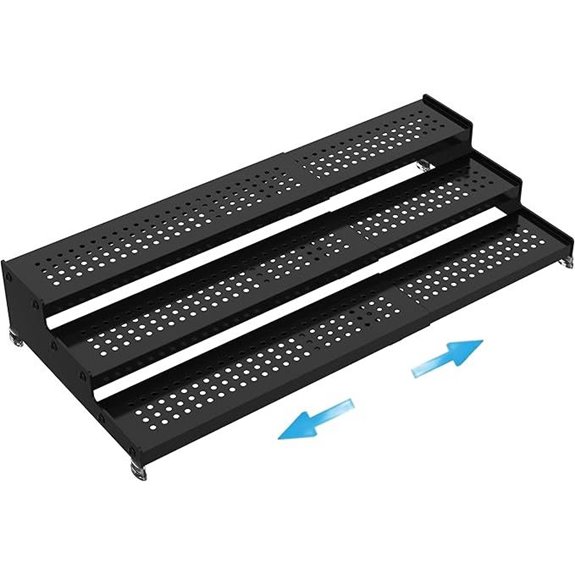 Expandable 3-Tier Spice Rack Organizer in Black