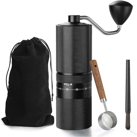 Manual Coffee Grinder with Adjustable Burr