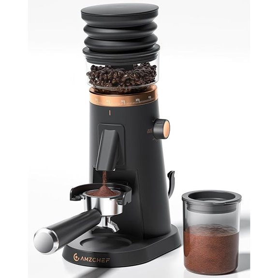 AMZCHEF Coffee Grinder with Adjustable Settings