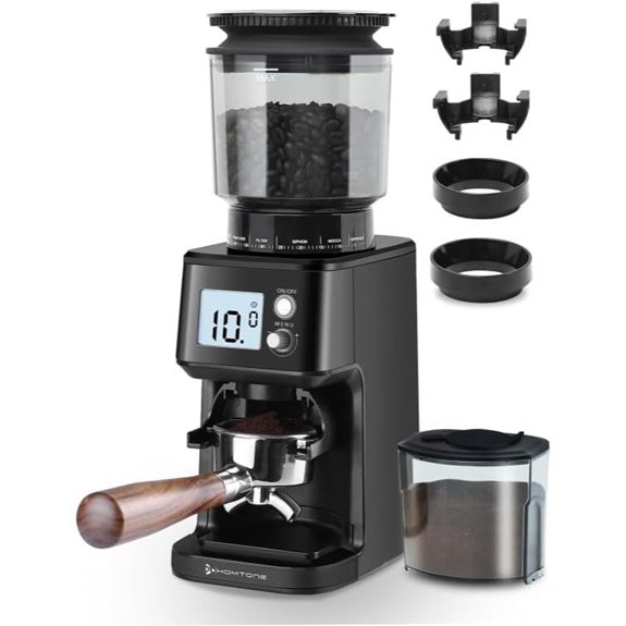 Homtone Conical Burr Espresso Grinder with Adjustable Settings