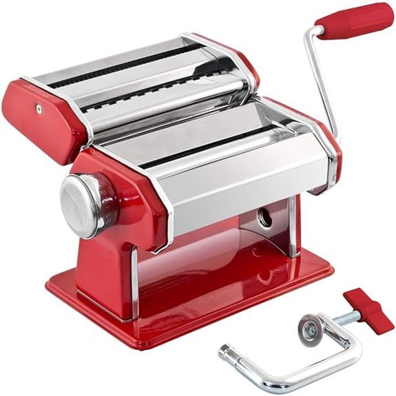 GOURMEX Manual Pasta Maker with Adjustable Thickness