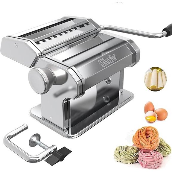 Shule Stainless Steel Pasta Maker with Adjustable Thickness