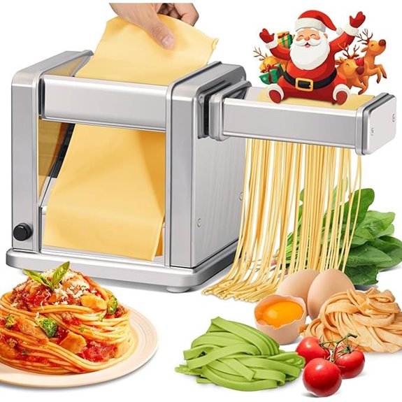 Electric Pasta Maker with Adjustable Thickness and Cutter
