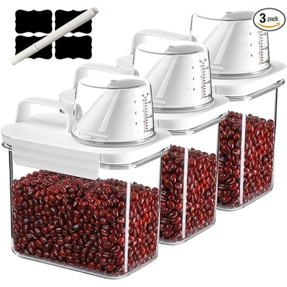 Air Tight Cereal Container Set with Pour Spout