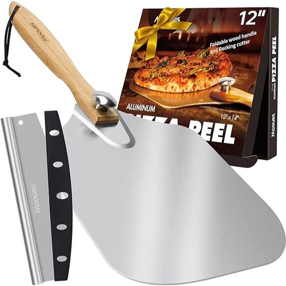 Aluminum Pizza Peel with Cutter and Storage Bag