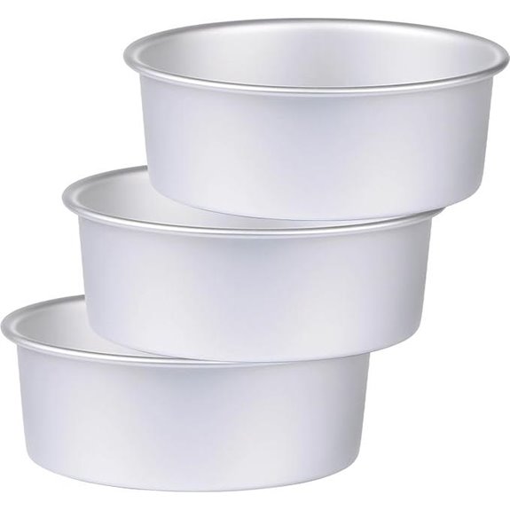 HomeMall 3-Piece Aluminum Round Cake Pans