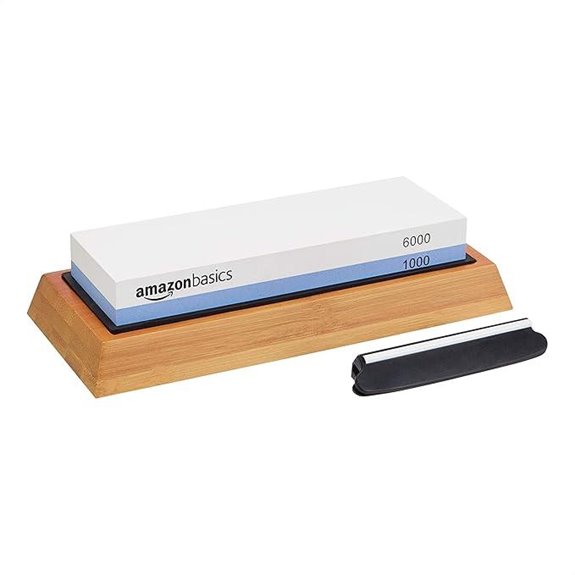 Amazon Basics Dual Grit Whetstone Knife Sharpening Stone