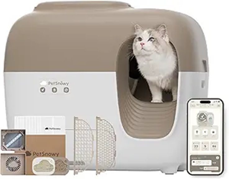 PetSnowy Self-Cleaning Automatic Cat Litter Box with App