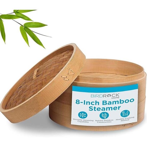 BirdRock Home Bamboo Steamer (Classic Bamboo 8 Diameter)