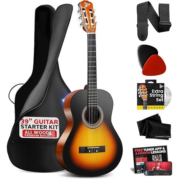 Pyle Beginner Full-Size Acoustic Guitar Kit