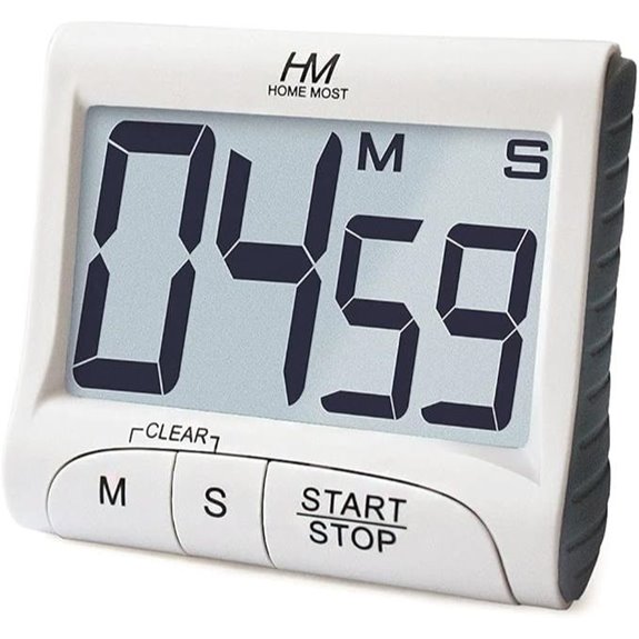 Large Digital Kitchen Timer with Loud Alarm