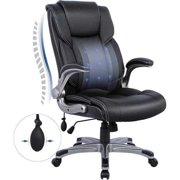 COLAMY Ergonomic Black Office Desk Chair