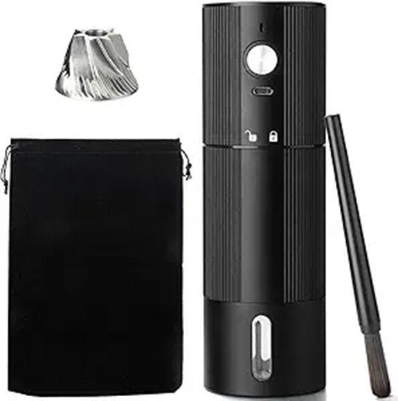 Portable Electric Conical Burr Coffee Grinder (Black)