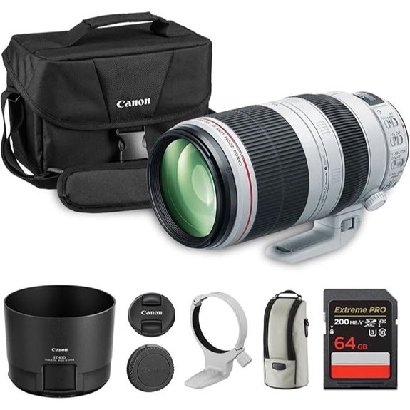 Canon EF 100-400mm f/4.5-5.6L II Lens with Bag & Memory