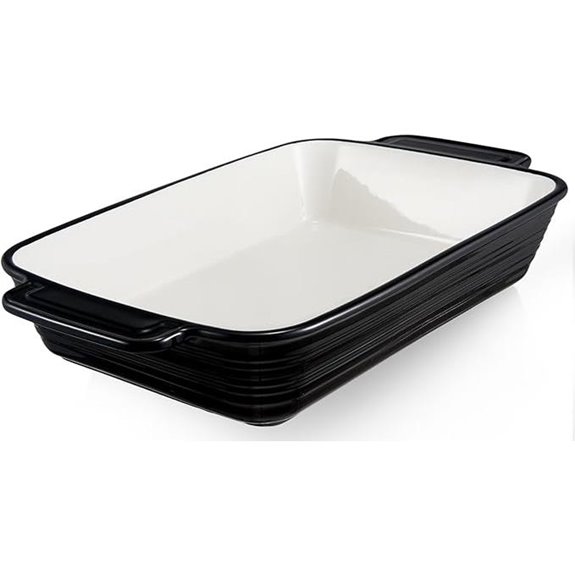 LIFVER 9x13 Ceramic Casserole Dish with Handles